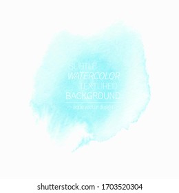 Blue aqua watercolor subtle background- Vector. Beautiful wedding invitation design.