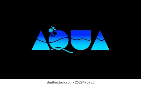 Modelo de vetor de design de logotipo de onda azul azul 