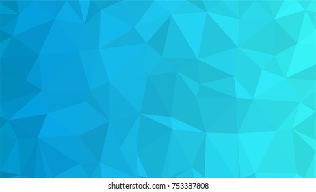 Blue Aquamarin Polygonal Mosaic Background, Creative Design Templates.