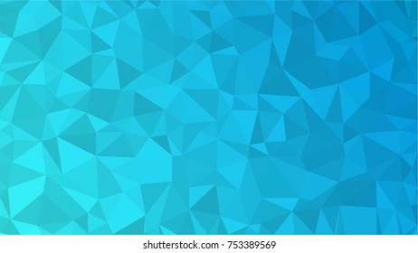 Blue Aquamarin Polygonal Mosaic Background, Creative Design Templates.