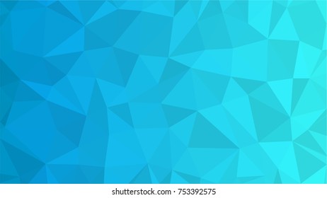 Blue Aquamarin Polygonal Mosaic Background, Creative Design Templates.