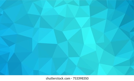 Blue Aquamarin Polygonal Mosaic Background, Creative Design Templates.