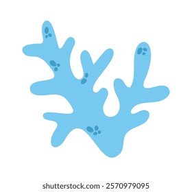 Blue aquatic coral plant branch