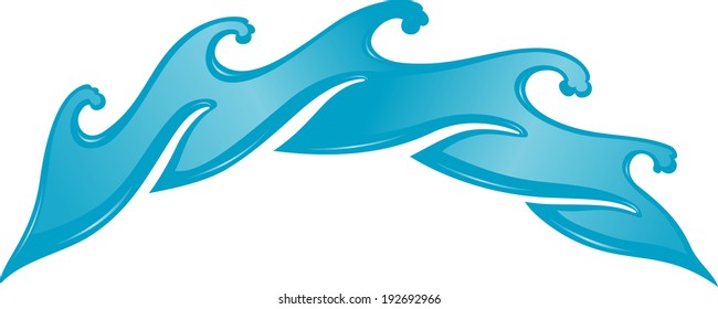 Blue Arch Wave Design