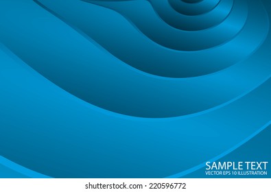 Blue arcs abstract background illustration - Artistic blue vector shiny striped background
