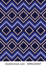 Blue Argyle, diamond shape seamless pattern background suitable for fashion textile, knitwear, graphics