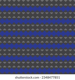 Blue Argyle fair isle seamless pattern design for knitwear, fashion textile, graphics