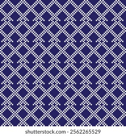 Blue Argyle fair isle seamless pattern design for knitwear, fashion textile, graphics