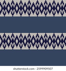 Blue Argyle fair isle seamless pattern design for knitwear, fashion textile, graphics