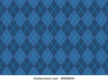 Blue Argyle Pattern