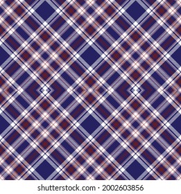 Blue Argyle Plaid Tartan textured Seamless pattern design for fashion textiles and graphics