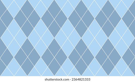 Blue argyle seamless geometric pattern