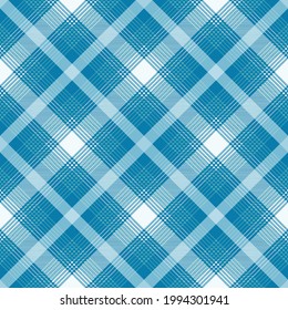 Blue argyle striped plaid. Tartan pattern close-up for textile, paper and other prints.