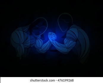 blue arm-wrestling