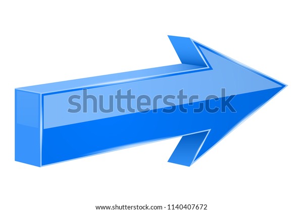 Blue Arrow 3d Next Sign Vector Stock Vector (Royalty Free) 1140407672 ...