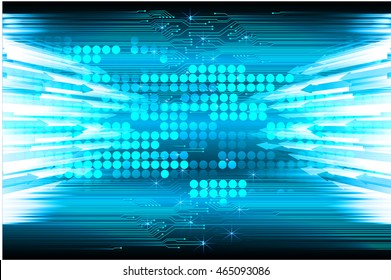 blue arrow abstract cyber future technology concept background, illustration, circuit, binary code. move motion speed. vector. sci-fi