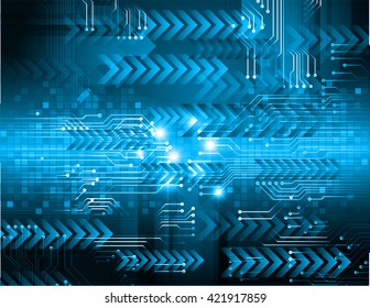 blue arrow abstract light hi speed internet technology background illustration, Background conceptual image of digital. eye scan virus computer. motion move graphic. vector