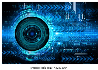 blue arrow abstract light hi speed internet technology background illustration, Background conceptual image of digital. eye scan virus computer. motion move graphic. vector