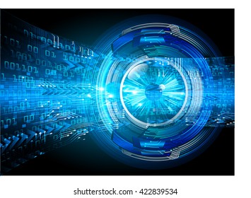 blue arrow abstract light hi speed internet technology background illustration, Background conceptual image of digital. eye scan virus computer. motion move graphic. vector