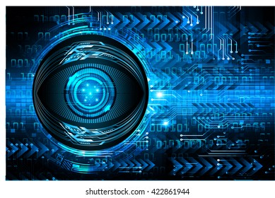 blue arrow abstract light hi speed internet technology background illustration, Background conceptual image of digital. eye scan virus computer. motion move graphic. vector