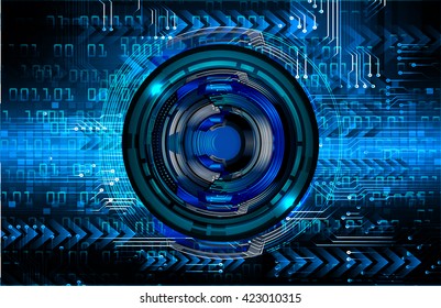 blue arrow abstract light hi speed internet technology background illustration, Background conceptual image of digital. eye scan virus computer. motion move graphic.