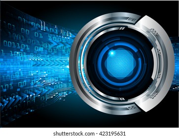 blue arrow abstract light hi speed internet technology background illustration, Background conceptual image of digital. eye scan virus computer. motion move graphic. vector