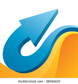 blue arrow background