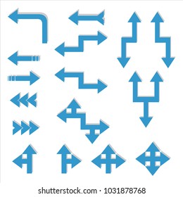 blue arrow banners