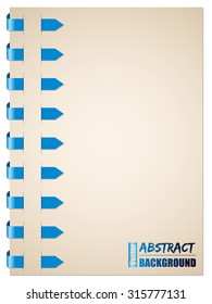 Blue arrow brochure design with 3d effect