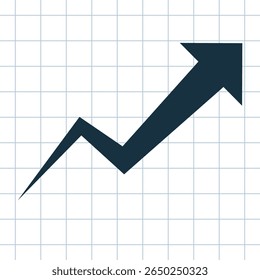  Seta azul gráfico de negócios subindo grade plano de fundo representar lucro 3