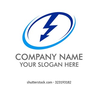 blue arrow clap thunder electricity lightning vector