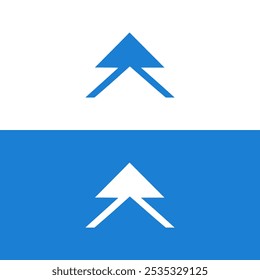 blue arrow company logo vector illustration template design