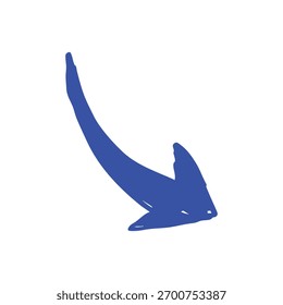 elemento de símbolo de direção de seta azul