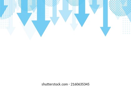 blue arrow down right amount background