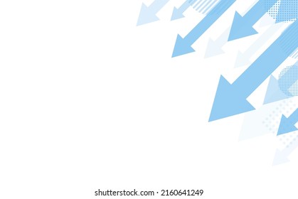 blue arrow down right amount background