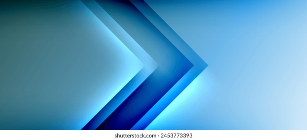 A blue arrow in electric blue shade pointing to the right on a skyblue background. The arrow is in a rectangle window with a pattern font, captured in macro photography