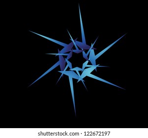 blue arrow firework