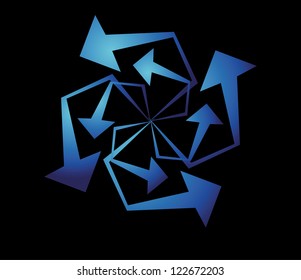 blue arrow firework
