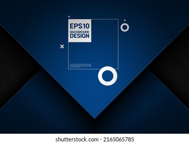 Blue arrow geometric background simple minimal shapes gradients composition for illustration advertising, application Banner, Poster, flyer cover media and brochure template design