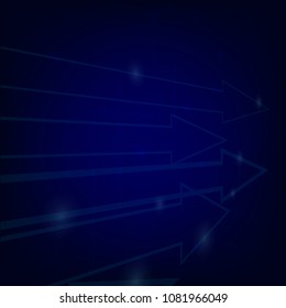 Blue Arrow High Tech Perspective vector Illustration Background.