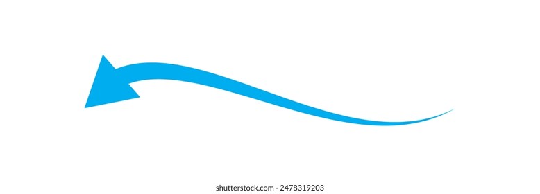 Blue arrow icon, Blue colour arrow indicator