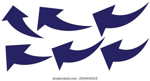blue arrow icon flat style, abstract blue arrow sign, blue arrow for your website design, vector illustration