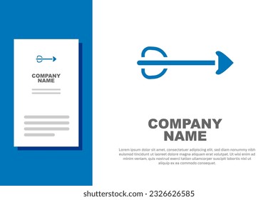 Blue Arrow icon isolated on white background. Logo design template element. Vector