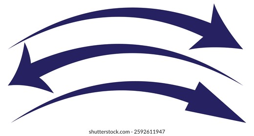 Blue arrow icon isolated on white background. Horizontal dual, right and left side arrow signs. Arrow indicated the direction symbol. Royal and light, fill and stock color  arrow icon vector. 