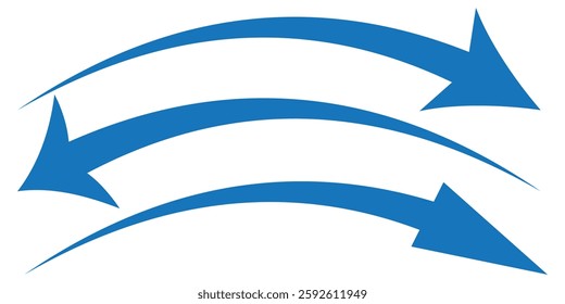 Blue arrow icon isolated on white background. Horizontal dual, right and left side arrow signs. Arrow indicated the direction symbol. Royal and light, fill and stock color  arrow icon vector. 