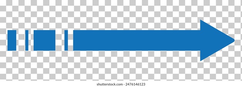 Blue arrow icon on transparent background. flat style. blue arrow icon for your web site design, logo, app, UI. up arrow symbol. Vector illustration. Eps file 197.