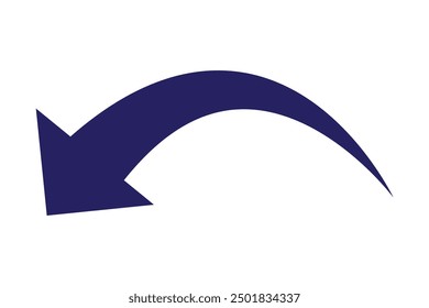 blue arrow icon on transparent background. flat style. abstract blue arrow sign. blue arrow for your web site design, logo, app, UI. Vector illustration.