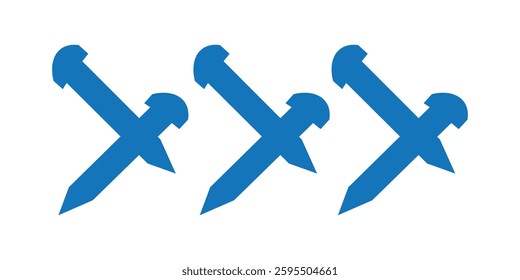 Blue arrow icon on transparent background. abstract illustration. eps10.