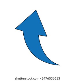 blue arrow icon on white background. flat style. abstract blue arrow sign. blue arrow for your web site design, logo, app, UI. Vector illustration. Eps file 200.