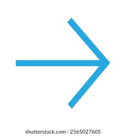 blue arrow icon on white background. flat style. abstract blue arrow sign. blue arrow for your web site design, logo, app, UI. Vector illustration.